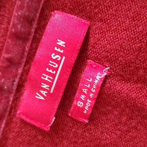 VanHeusen Cable Knit Sweater-Cranberry - Picture 3 of 5